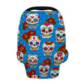 Rose Sugar Skull Pattern Print Baby Seat Cover