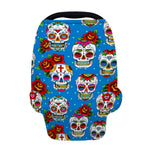 Rose Sugar Skull Pattern Print Baby Seat Cover