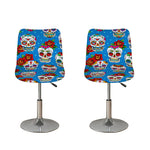 Rose Sugar Skull Pattern Print Bar Stool Covers