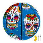 Rose Sugar Skull Pattern Print Basketball