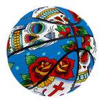 Rose Sugar Skull Pattern Print Basketball