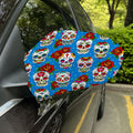 Rose Sugar Skull Pattern Print Car Side Mirror Covers