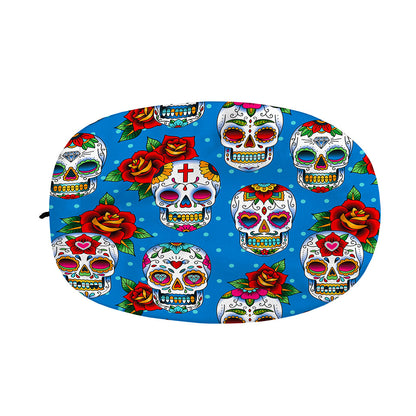 Rose Sugar Skull Pattern Print Car Side Mirror Covers