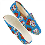 Rose Sugar Skull Pattern Print Casual Shoes
