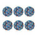 Rose Sugar Skull Pattern Print Coaster Set