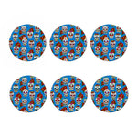Rose Sugar Skull Pattern Print Coaster Set