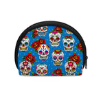 Rose Sugar Skull Pattern Print Coin Purse