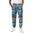 Rose Sugar Skull Pattern Print Cotton Sweatpants