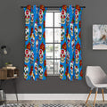 Rose Sugar Skull Pattern Print Grommet Curtain Panels