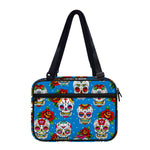 Rose Sugar Skull Pattern Print Double Strap Bible Bag
