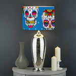 Rose Sugar Skull Pattern Print Drum Lamp Shade