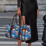 Rose Sugar Skull Pattern Print Duffle Bag