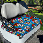 Rose Sugar Skull Pattern Print Golf Cart Seat Cover