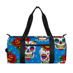 Rose Sugar Skull Pattern Print Gym Bag