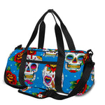 Rose Sugar Skull Pattern Print Gym Bag