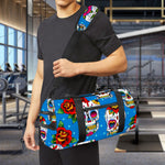 Rose Sugar Skull Pattern Print Gym Bag