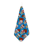 Rose Sugar Skull Pattern Print Hand Towel