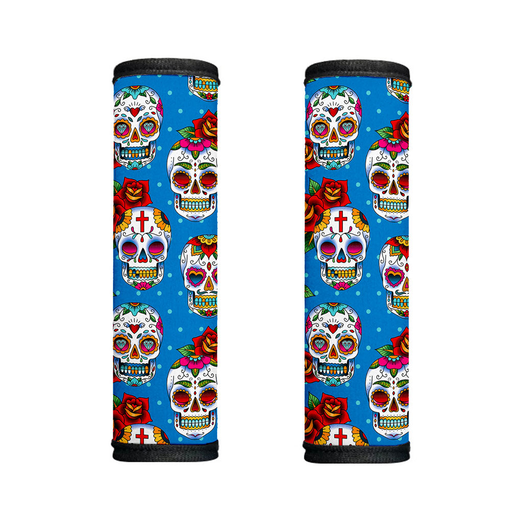 Rose Sugar Skull Pattern Print Handle Covers