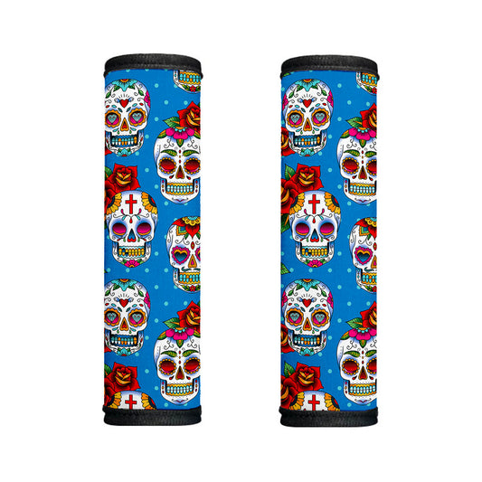 Rose Sugar Skull Pattern Print Handle Covers