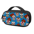 Rose Sugar Skull Pattern Print Portable Cooler Travel Case