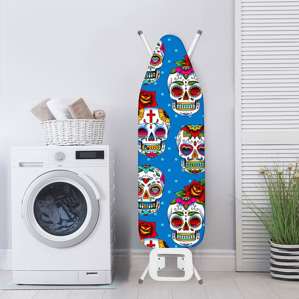 Rose Sugar Skull Pattern Print Ironing Board Cover