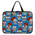 Rose Sugar Skull Pattern Print Laptop Sleeve With Handle