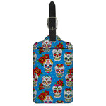 Rose Sugar Skull Pattern Print Luggage Tag