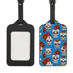 Rose Sugar Skull Pattern Print Luggage Tag