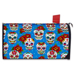 Rose Sugar Skull Pattern Print Mailbox Cover