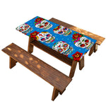 Rose Sugar Skull Pattern Print Picnic Table Cover