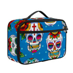 Rose Sugar Skull Pattern Print Portable Lunch Bag