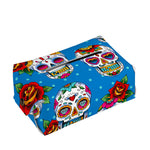 Rose Sugar Skull Pattern Print Rectangle Tissue Box Cover