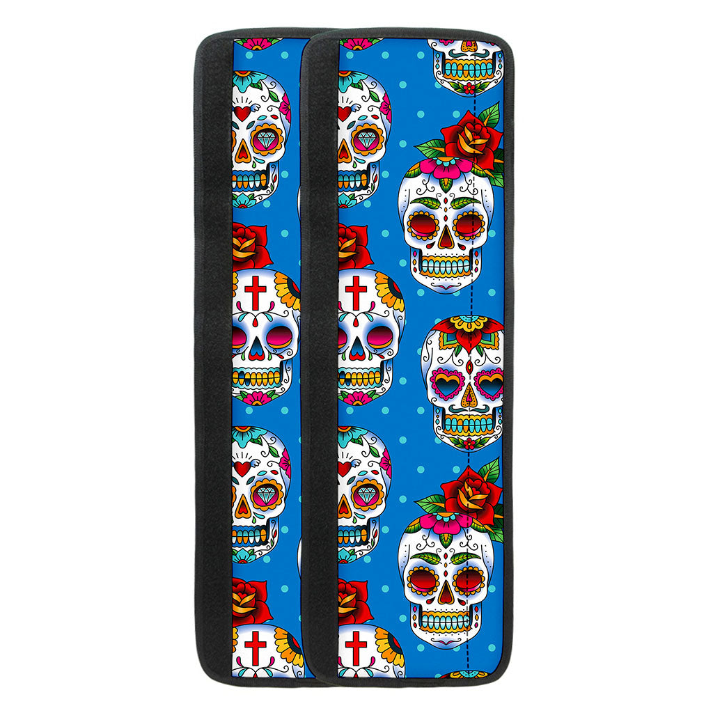 Rose Sugar Skull Pattern Print Refrigerator Handle Covers