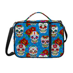 Rose Sugar Skull Pattern Print Shoulder Strap Bible Bag