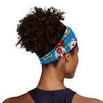 Rose Sugar Skull Pattern Print Sports Headband