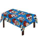 Rose Sugar Skull Pattern Print Tablecloth