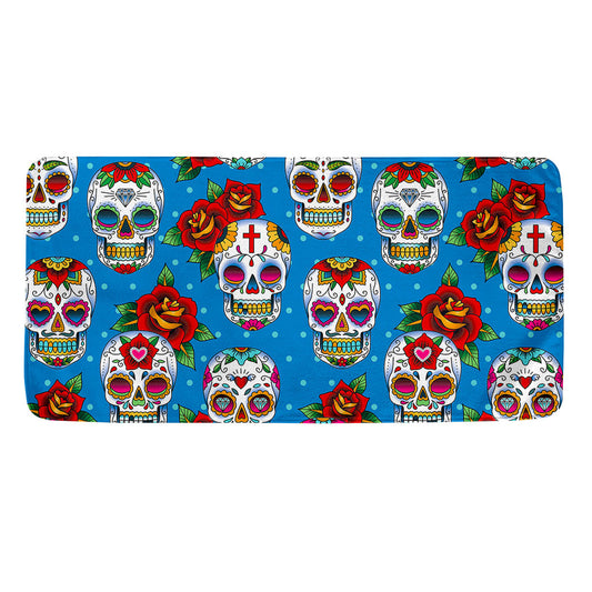 Rose Sugar Skull Pattern Print Towel