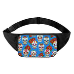 Rose Sugar Skull Pattern Print Waist Bag