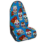 Rose Sugar Skull Pattern Print Waterproof Car Seat Cover
