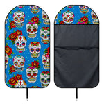 Rose Sugar Skull Pattern Print Waterproof Car Seat Cover
