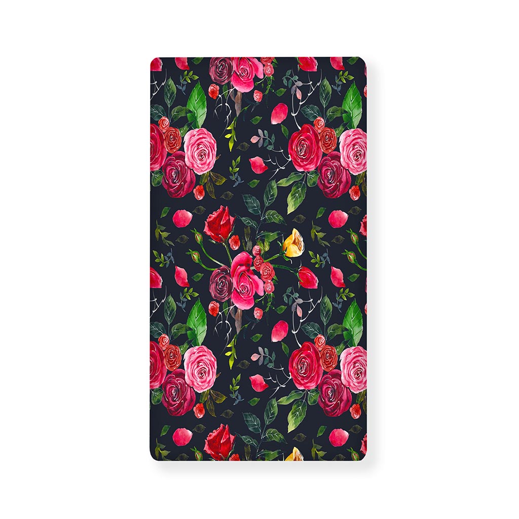 Roses Floral Flower Pattern Print Baby Crib Sheet