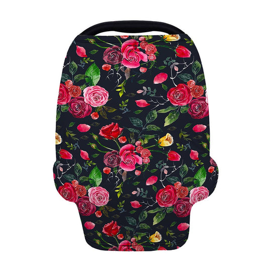 Roses Floral Flower Pattern Print Baby Seat Cover