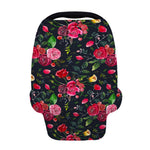 Roses Floral Flower Pattern Print Baby Seat Cover