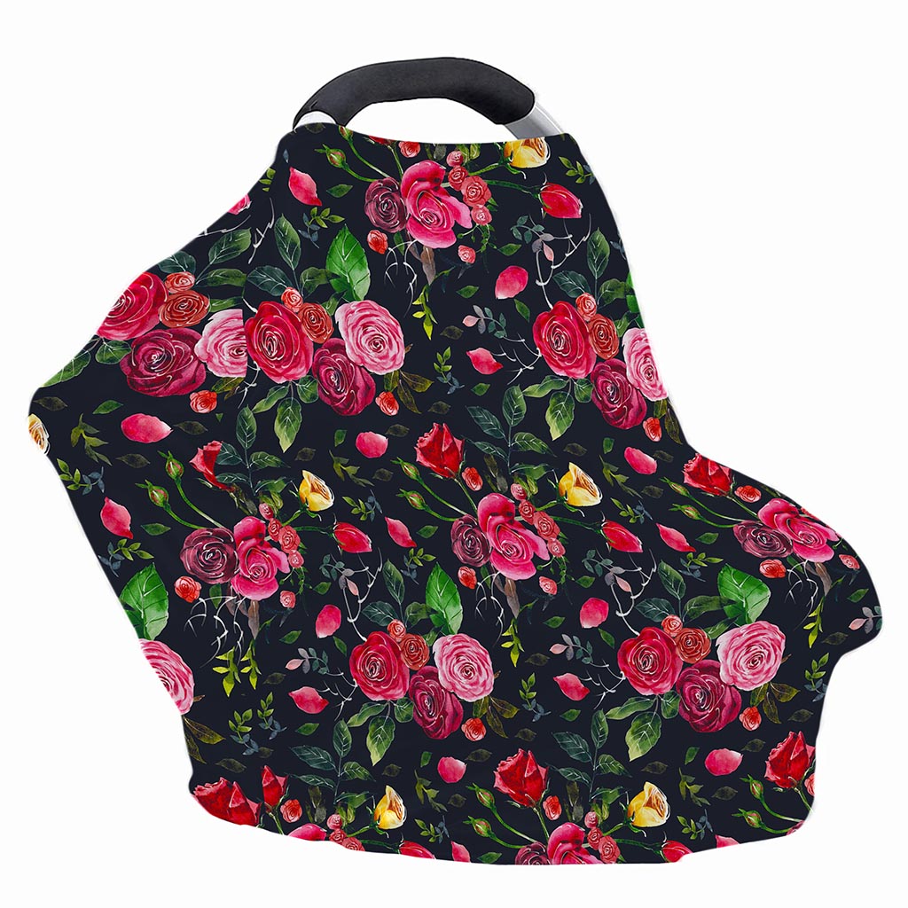 Roses Floral Flower Pattern Print Baby Seat Cover
