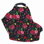 Roses Floral Flower Pattern Print Baby Seat Cover
