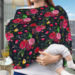 Roses Floral Flower Pattern Print Baby Seat Cover