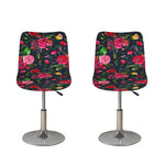 Roses Floral Flower Pattern Print Bar Stool Covers