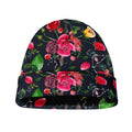 Roses Floral Flower Pattern Print Beanie