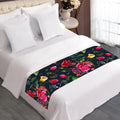Roses Floral Flower Pattern Print Bed Runner