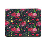 Roses Floral Flower Pattern Print Bifold Wallet